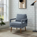 Fauteuil d'appoint, 1 place, bleu, moderne du milieu du siècle, en chenille