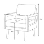 Fauteuil d'appoint, 1 place, bleu, moderne du milieu du siècle, en chenille