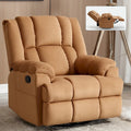 Fauteuil inclinable, pivotant et berçant surdimensionné beige/bleu/vert, pivotant à 360°, inclinable à 155°, une place