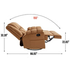 Fauteuil inclinable, pivotant et berçant surdimensionné beige/bleu/vert, pivotant à 360°, inclinable à 155°, une place