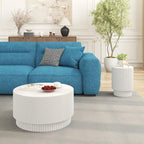 Table basse tonneau en H, style nordique, blanc/noir/vert, intérieur et extérieur, 1 personne