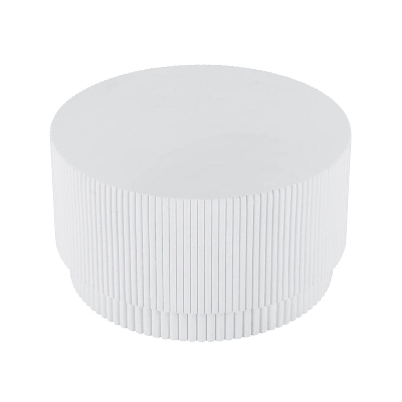 Table basse tonneau en H, style nordique, blanc/noir/vert, intérieur et extérieur, 1 personne