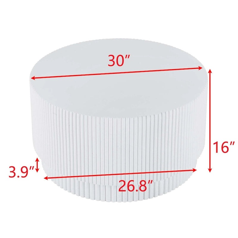 Table basse tonneau en H, style nordique, blanc/noir/vert, intérieur et extérieur, 1 personne