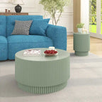 Table basse tonneau en H, style nordique, blanc/noir/vert, intérieur et extérieur, 1 personne
