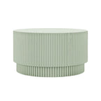 Table basse tonneau en H, style nordique, blanc/noir/vert, intérieur et extérieur, 1 personne