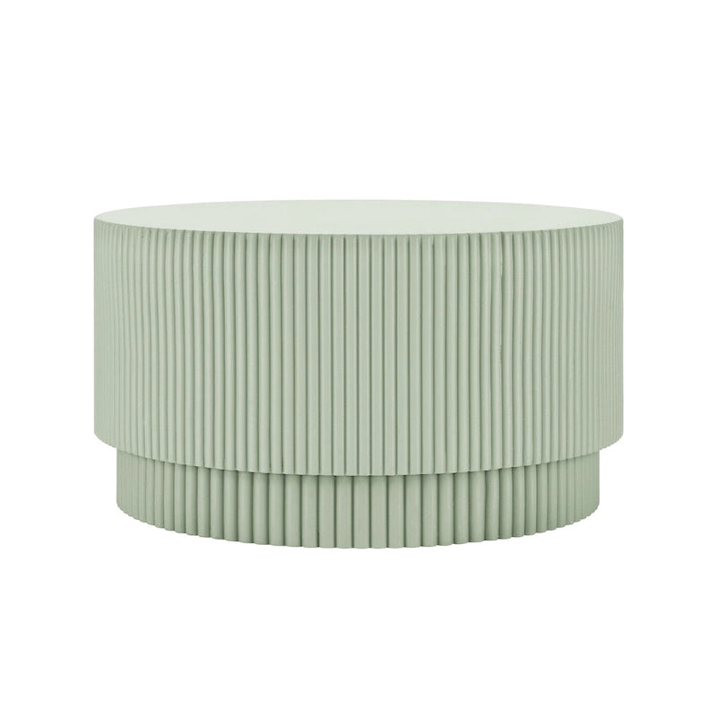 Table basse tonneau en H, style nordique, blanc/noir/vert, intérieur et extérieur, 1 personne