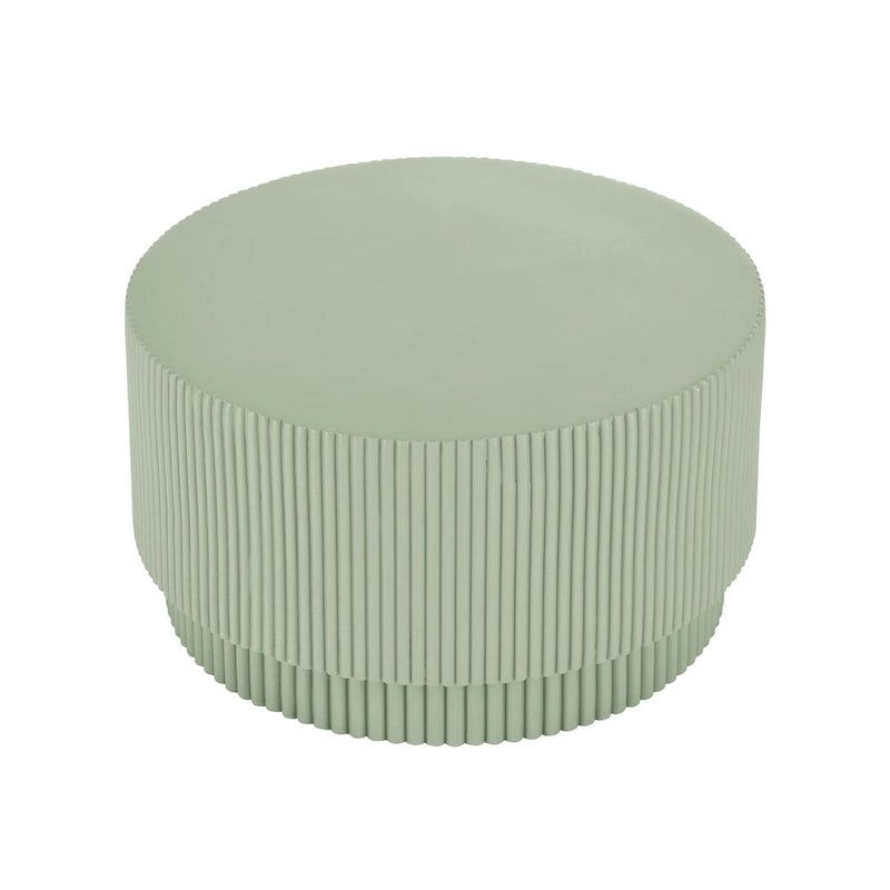 Table basse tonneau en H, style nordique, blanc/noir/vert, intérieur et extérieur, 1 personne