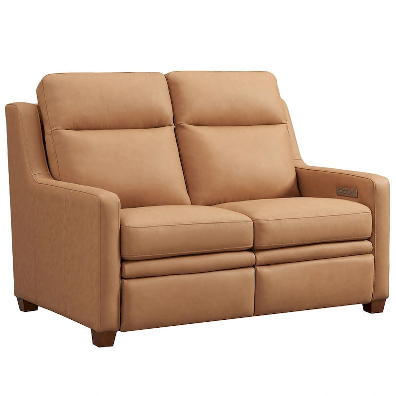 Causeuse inclinable électrique Amande / Anthracite / Camel, Zero-Wall, 2 places