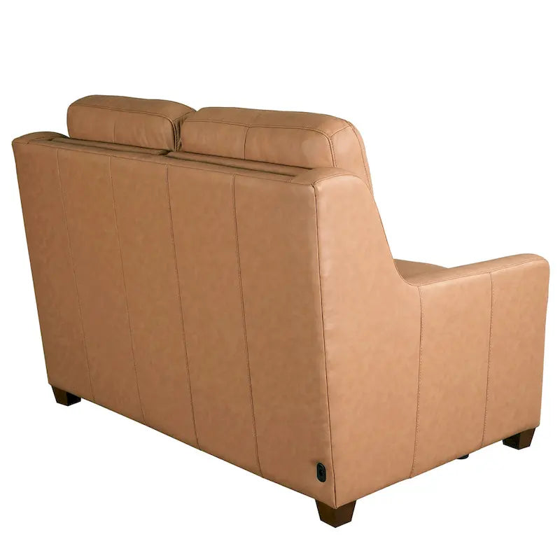 Causeuse inclinable électrique Amande / Anthracite / Camel, Zero-Wall, 2 places