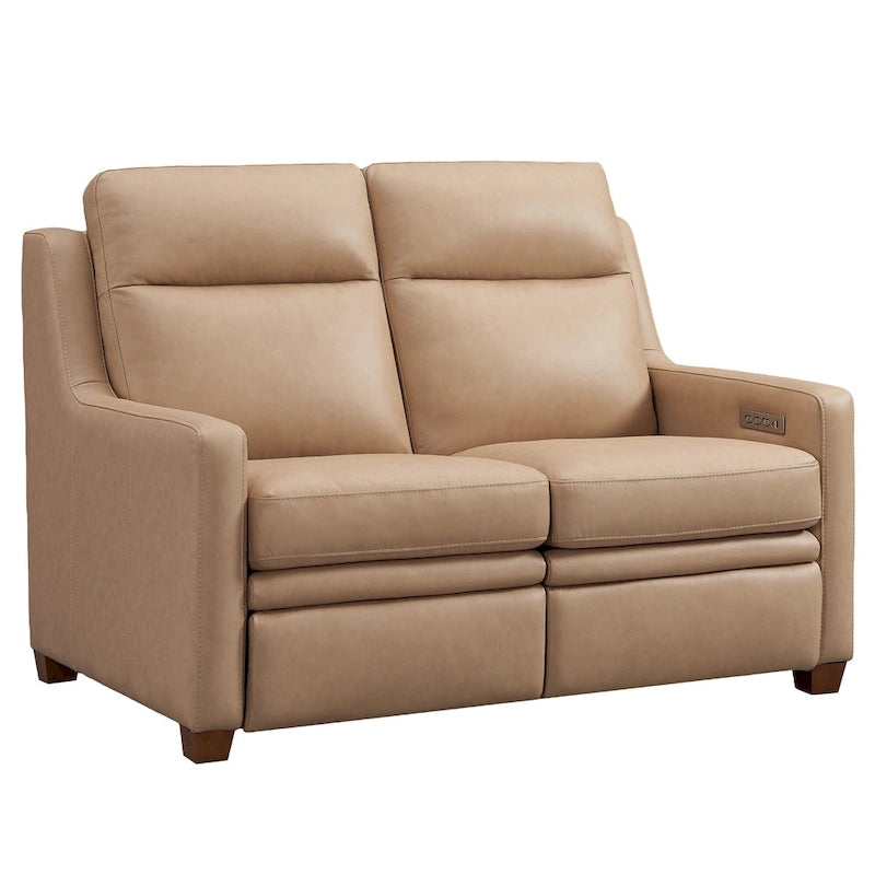 Causeuse inclinable électrique Amande / Anthracite / Camel, Zero-Wall, 2 places