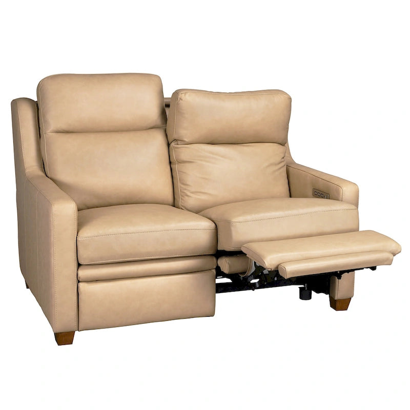 Causeuse inclinable électrique Amande / Anthracite / Camel, Zero-Wall, 2 places
