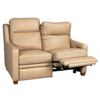 Causeuse inclinable électrique Amande / Anthracite / Camel, Zero-Wall, 2 places