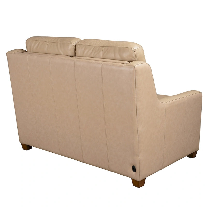 Causeuse inclinable électrique Amande / Anthracite / Camel, Zero-Wall, 2 places