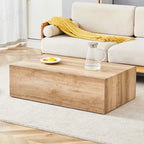 Table basse rectangulaire couleur bois, MDF, 1 place, 99 cm × 61 cm