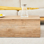 Table basse rectangulaire couleur bois, MDF, 1 place, 99 cm × 61 cm