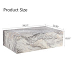 Table basse rectangulaire couleur bois, MDF, 1 place, 99 cm × 61 cm