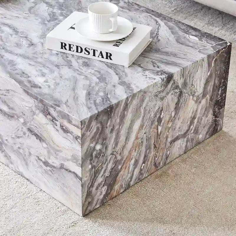 Table basse rectangulaire couleur bois, MDF, 1 place, 99 cm × 61 cm