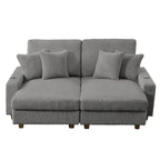 Chaise longue réglable grise avec porte-gobelets, une place