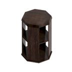 Tables basses gigognes octogonales en bois massif naturel (Lot de 2)