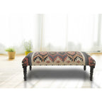 Banc rectangulaire bicolore beige style sud-ouest, 2 places
