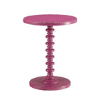 Table d'appoint ronde piédestal accent violet, 1 personne