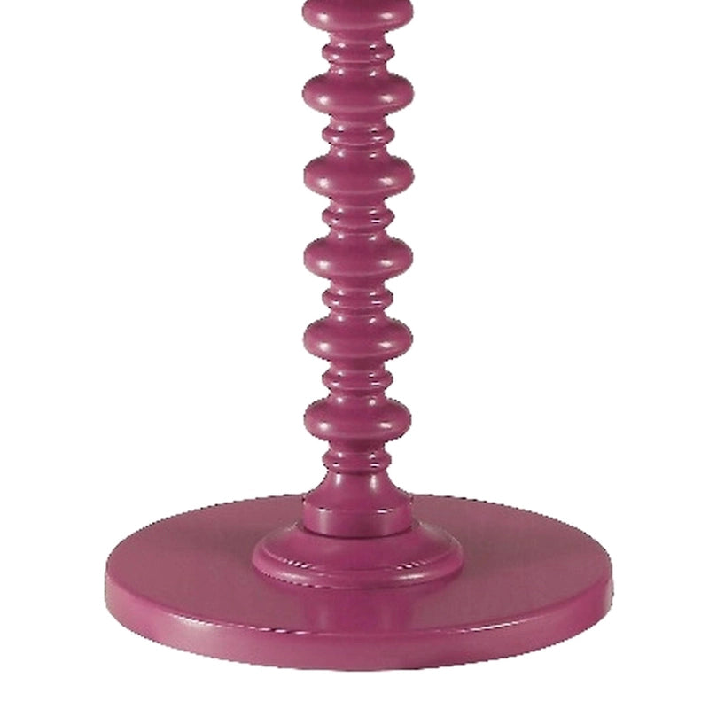 Table d'appoint ronde piédestal accent violet, 1 personne
