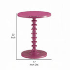 Table d'appoint ronde piédestal accent violet, 1 personne