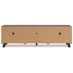 Meuble TV Médias Grain de Bois Noir, 4 Étagères, 183 cm