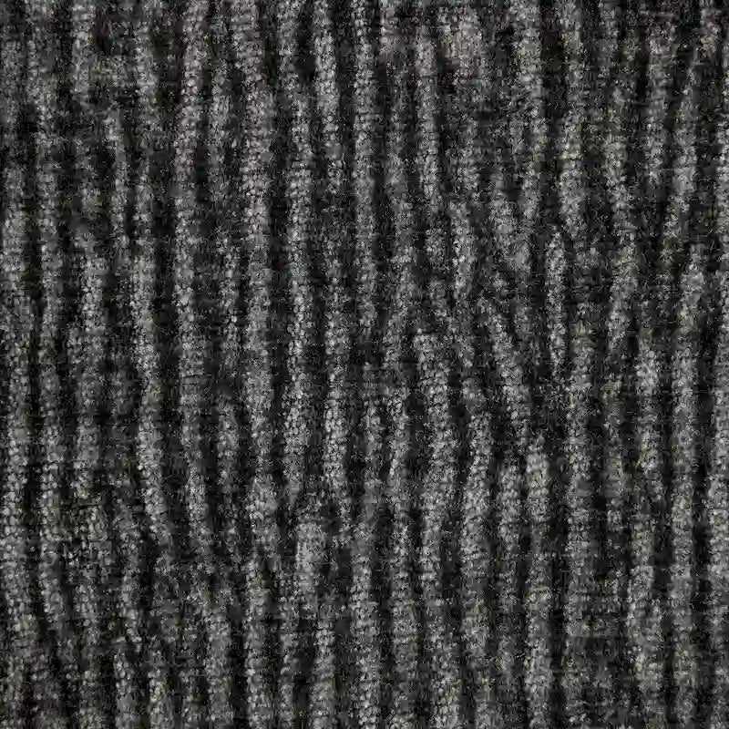 Canapé d'angle en chenille noir, 4 places