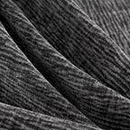 Canapé d'angle en chenille noir, 4 places