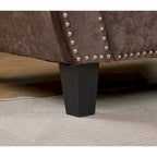 Canapé modulaire sectionnel en L gris clair, en chenille, 6 places