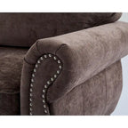 Canapé modulaire sectionnel en L gris clair, en chenille, 6 places