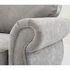 Canapé modulaire sectionnel en L gris clair, en chenille, 6 places