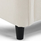 Canapé d'angle en L noir/gris/beige avec pouf, 4 places