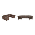 Canapé d'angle Chesterfield en U, 9 places, capitonné, plusieurs coloris