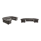 Canapé d'angle Chesterfield en U, 9 places, capitonné, plusieurs coloris