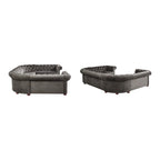 Canapé d'angle Chesterfield en U, 9 places, capitonné, plusieurs coloris