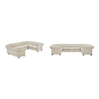 Canapé d'angle Chesterfield en U, 9 places, capitonné, plusieurs coloris