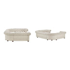 Canapé d'angle Chesterfield en U, 9 places, capitonné, plusieurs coloris