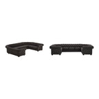 Canapé d'angle Chesterfield en U, 9 places, capitonné, plusieurs coloris