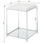 Noir / Blanc / Bambou / Gris / Écume de mer – Table d'appoint à 2 étagères avec plateau amovible