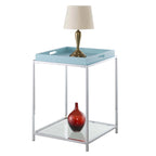 Noir / Blanc / Bambou / Gris / Écume de mer – Table d'appoint à 2 étagères avec plateau amovible