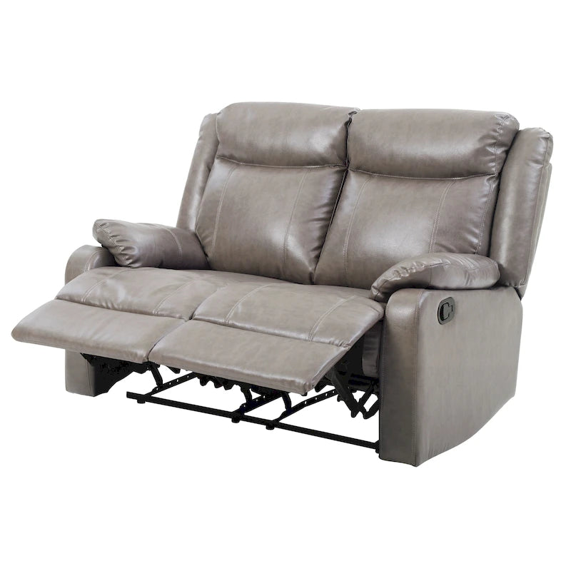 Causeuse inclinable double en similicuir Ward