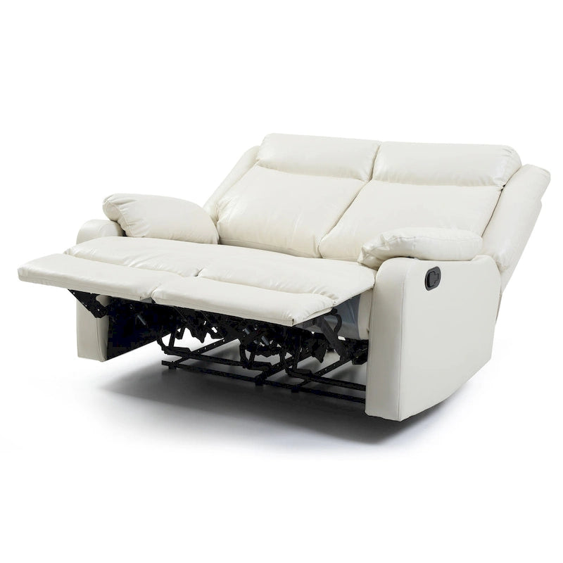 Causeuse inclinable double en similicuir Ward
