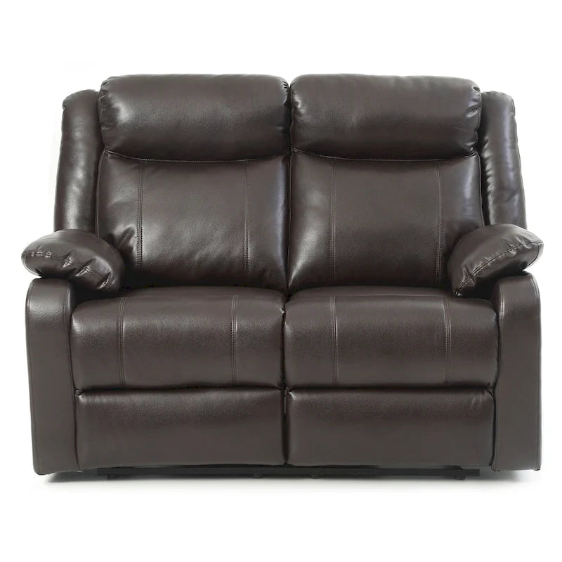 Causeuse inclinable double en similicuir Ward
