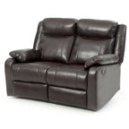 Causeuse inclinable double en similicuir Ward