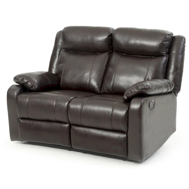 Causeuse inclinable double en similicuir Ward