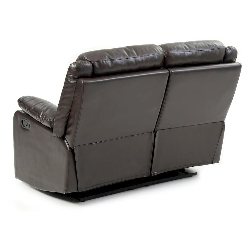 Causeuse inclinable double en similicuir Ward