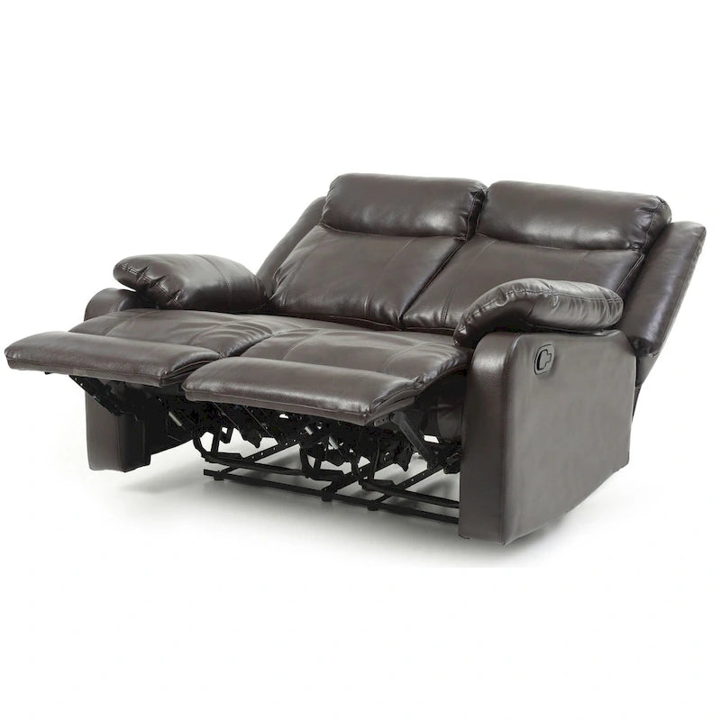 Causeuse inclinable double en similicuir Ward