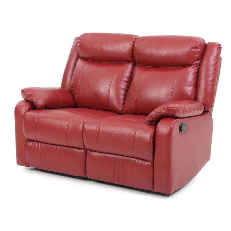 Causeuse inclinable double en similicuir Ward